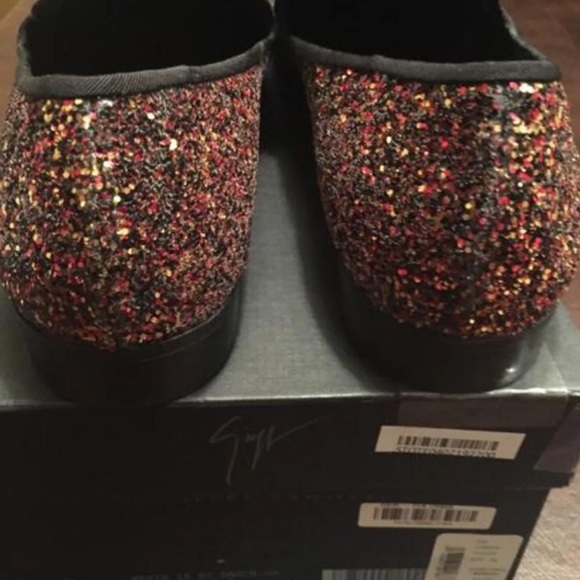 Giuseppe Zanotti Glitter Logo Slipppers - Picture 3 of 4